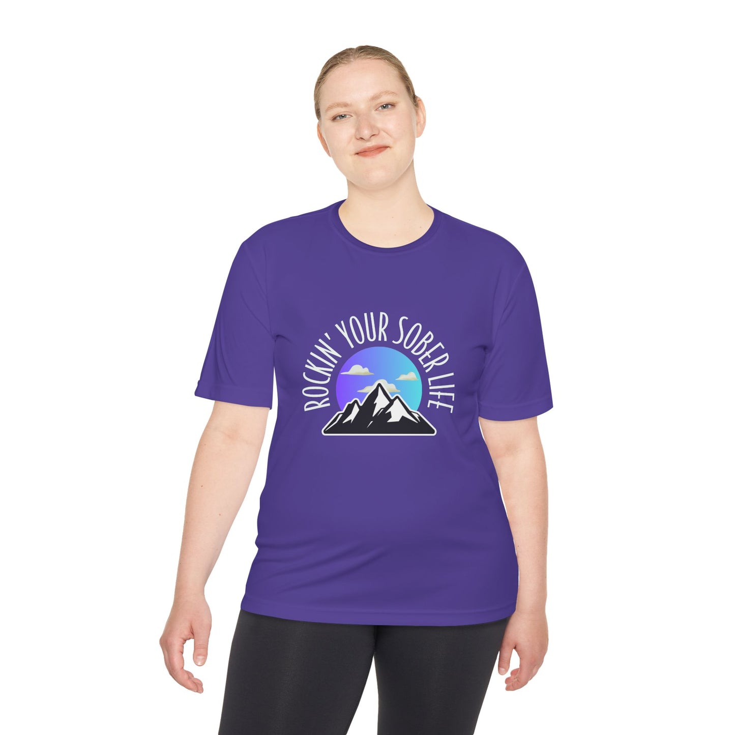 "Mountain Mindset" Unisex Moisture Wicking Tee (Chillwave)