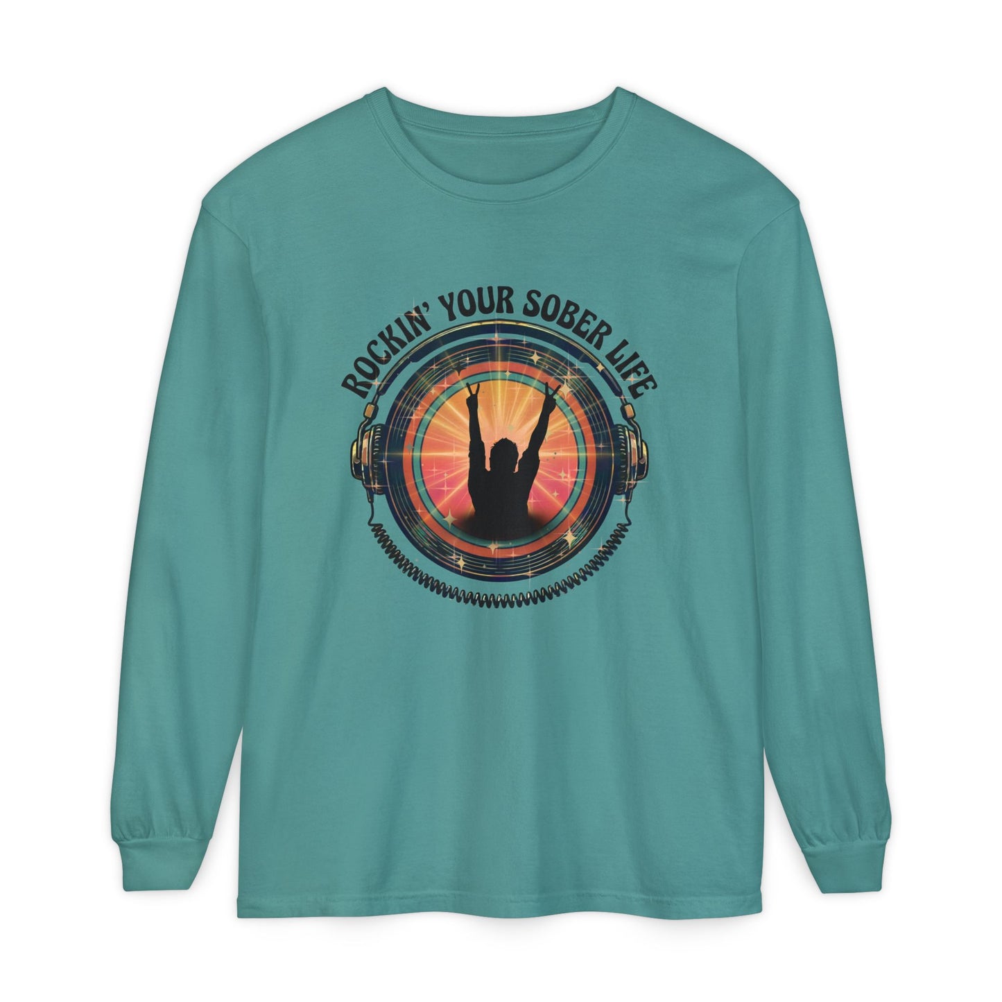 Rockin' Your Sober Life - Original Edition | Vintage Vinyl Design - LS Tee