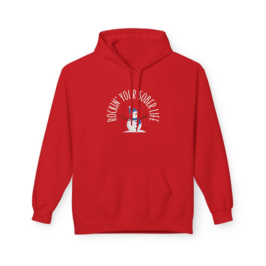 Rockin' Your Sober Life Hoodie with Snowman