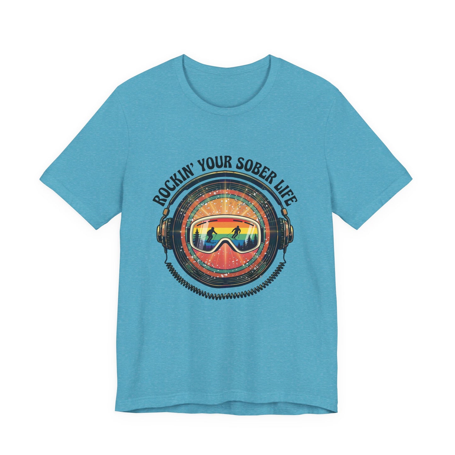 Rock Your Sober Life on the Slopes - Rainbow Goggle Design