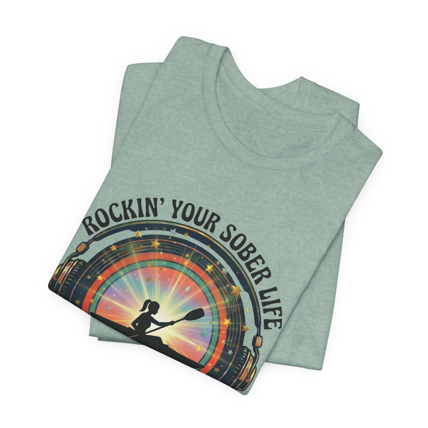 Rockin' Your Sober Life - Women's Kayaking Edition | Sunset Vinyl Design