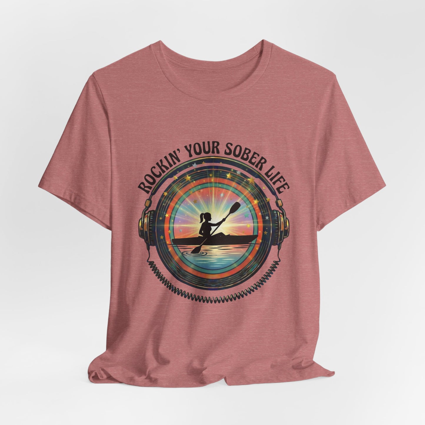 Rockin' Your Sober Life - Women's Kayaking Edition | Sunset Vinyl Design