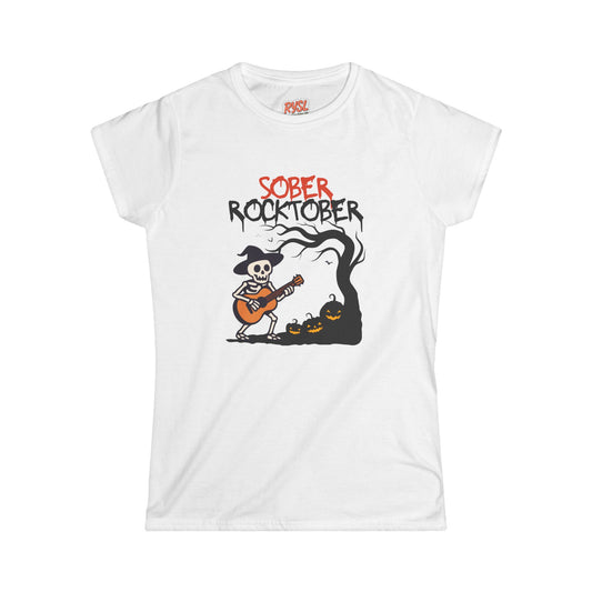 Sober Rocktober Women's Tee – Spooky Season, Sober Style