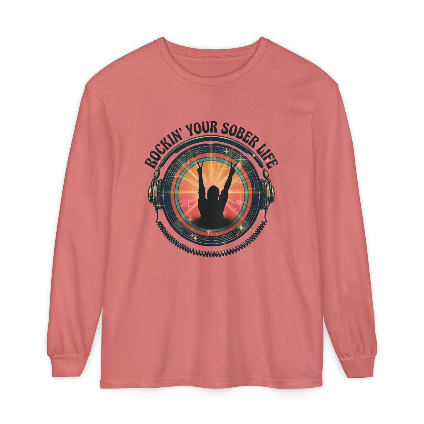 Rockin' Your Sober Life - Original Edition | Vintage Vinyl Design - LS Tee