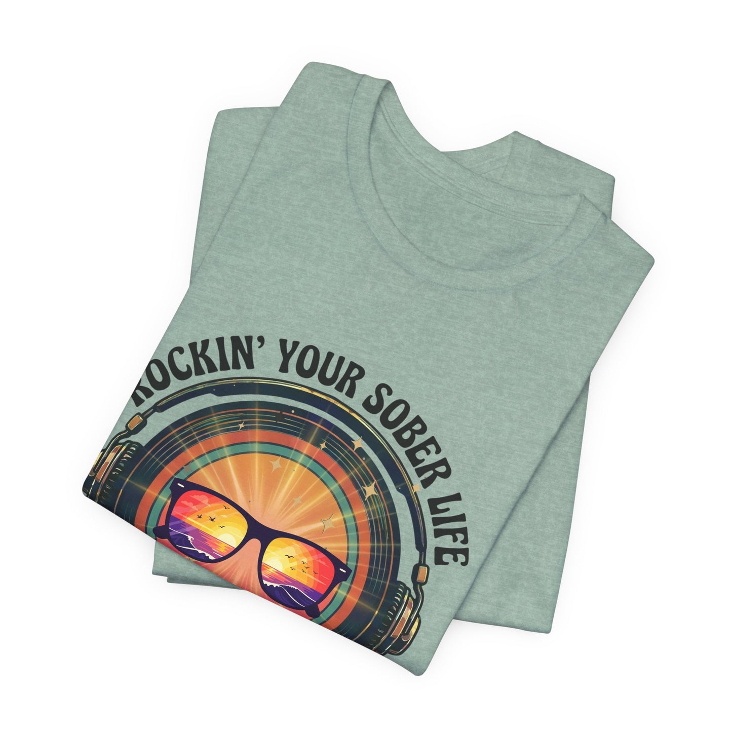 Rockin' Your Sober Life - Mirrored Glasses | Vintage Vinyl Design