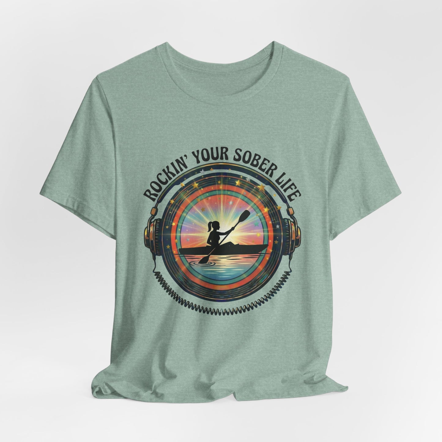 Rockin' Your Sober Life - Women's Kayaking Edition | Sunset Vinyl Design