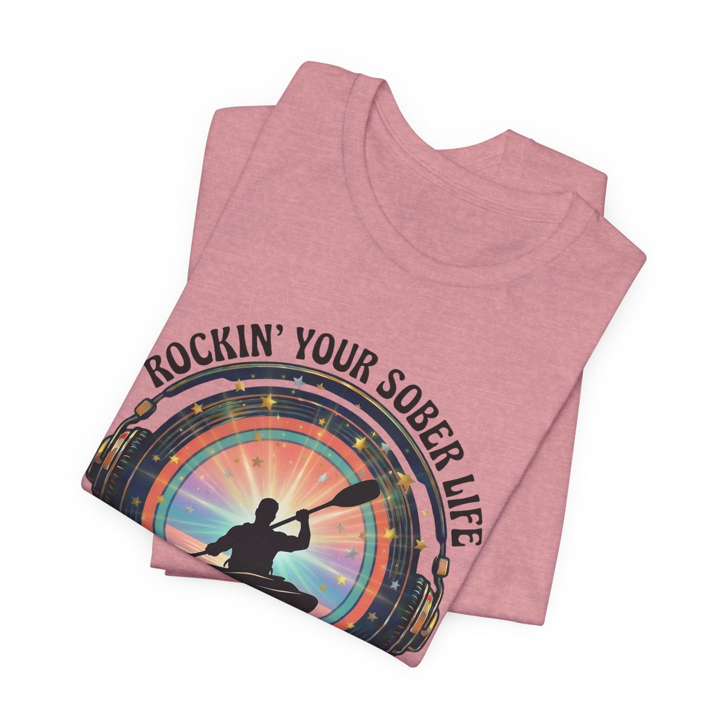 Rockin' Your Sober Life - Men's Kayaking Edition | Sunset Vinyl Design