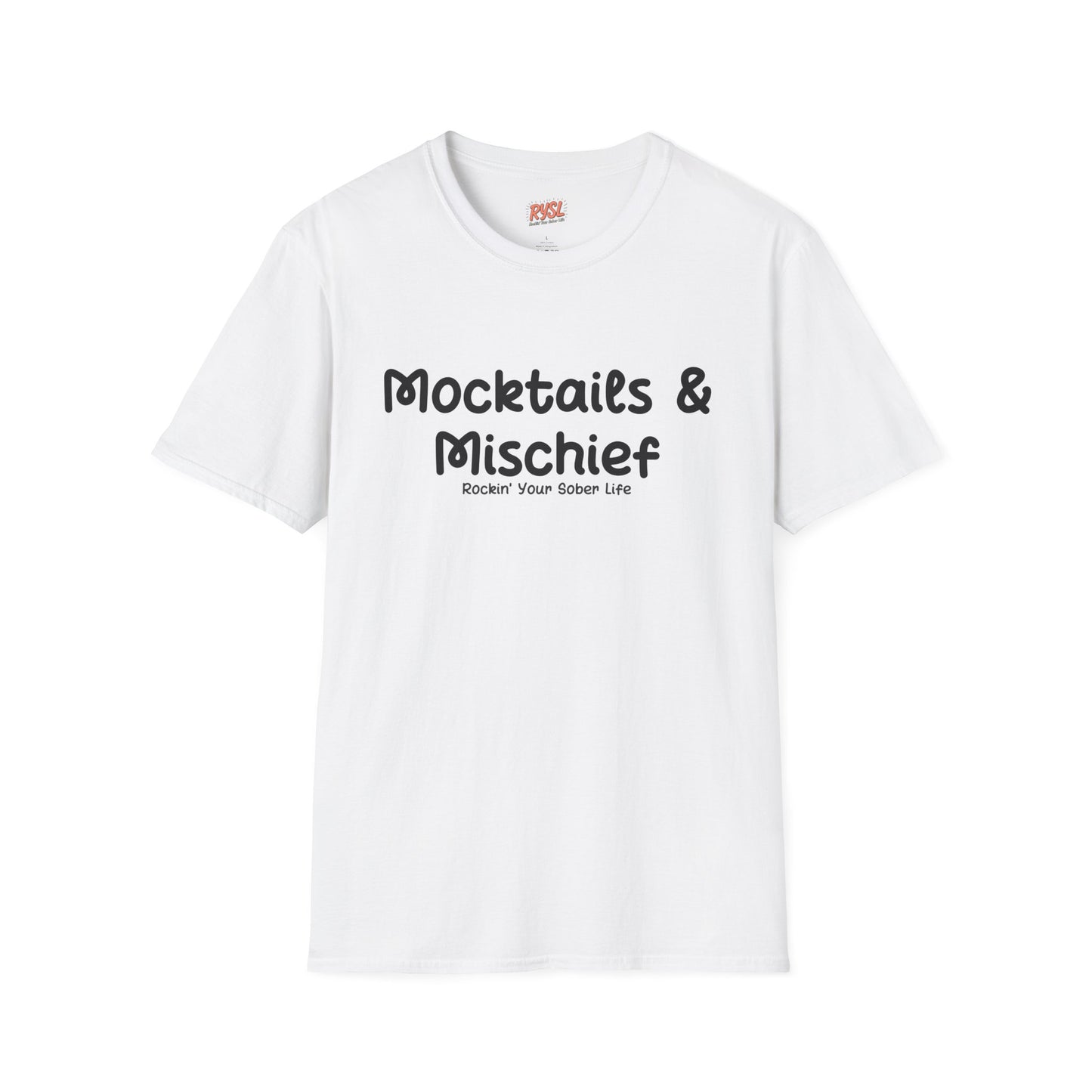 Mocktails & Mischief Tee – Rockin’ Your Sober Life