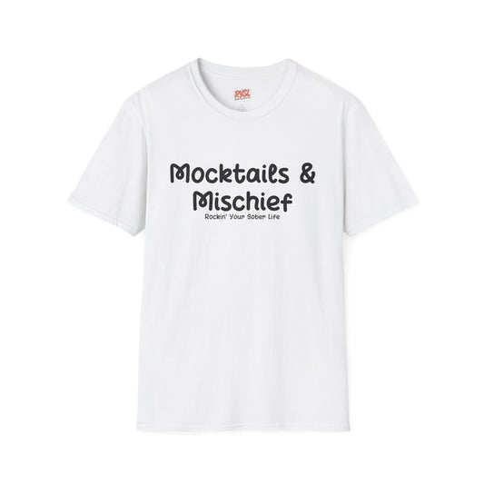Mocktails & Mischief Tee – Rockin’ Your Sober Life