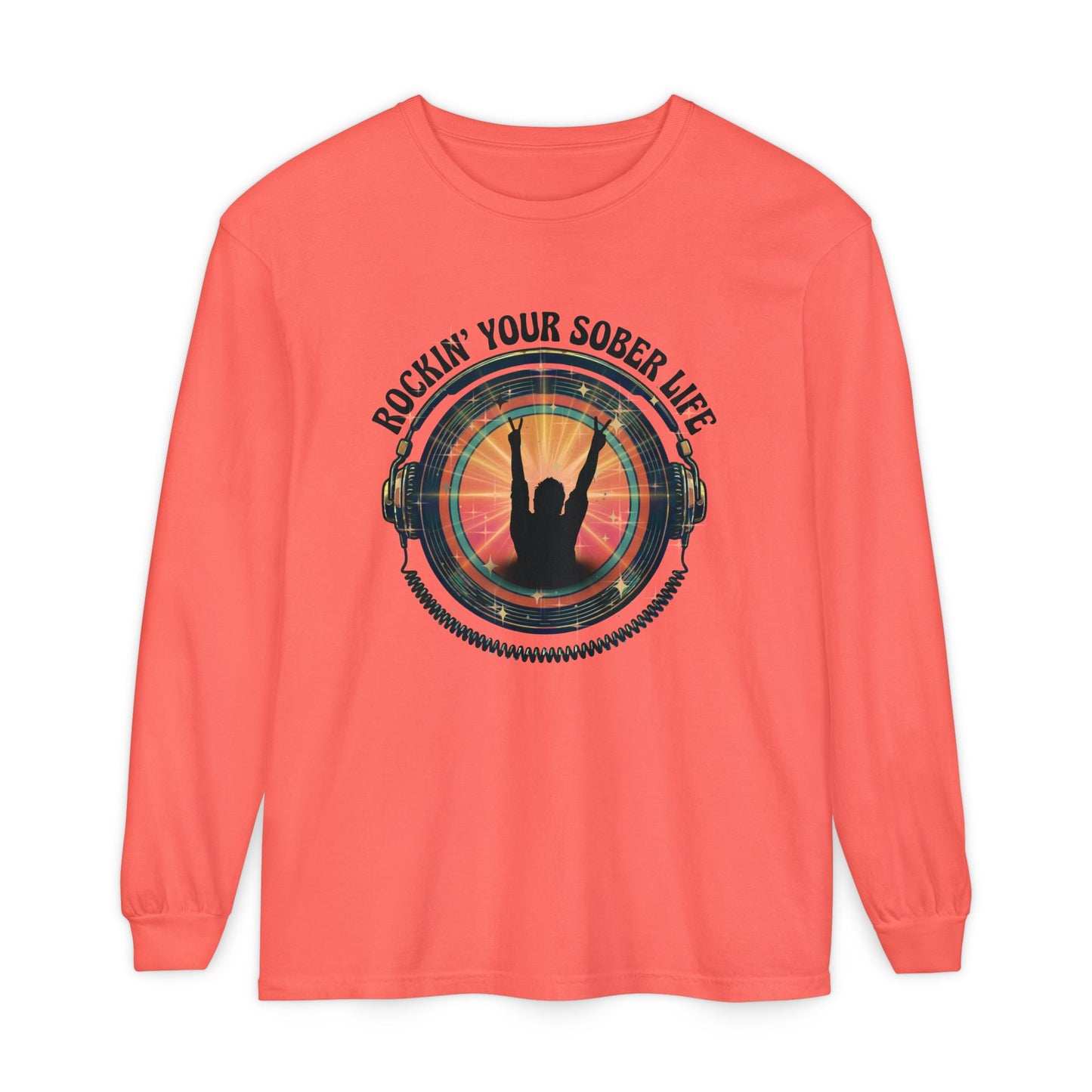 Rockin' Your Sober Life - Original Edition | Vintage Vinyl Design - LS Tee