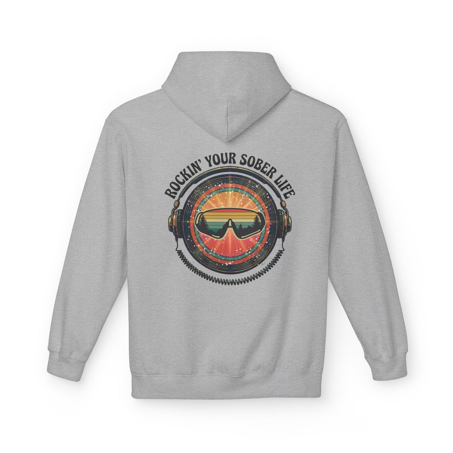 Rock Your Sober Life on the Slopes - Retro Goggle Design - Hoodie