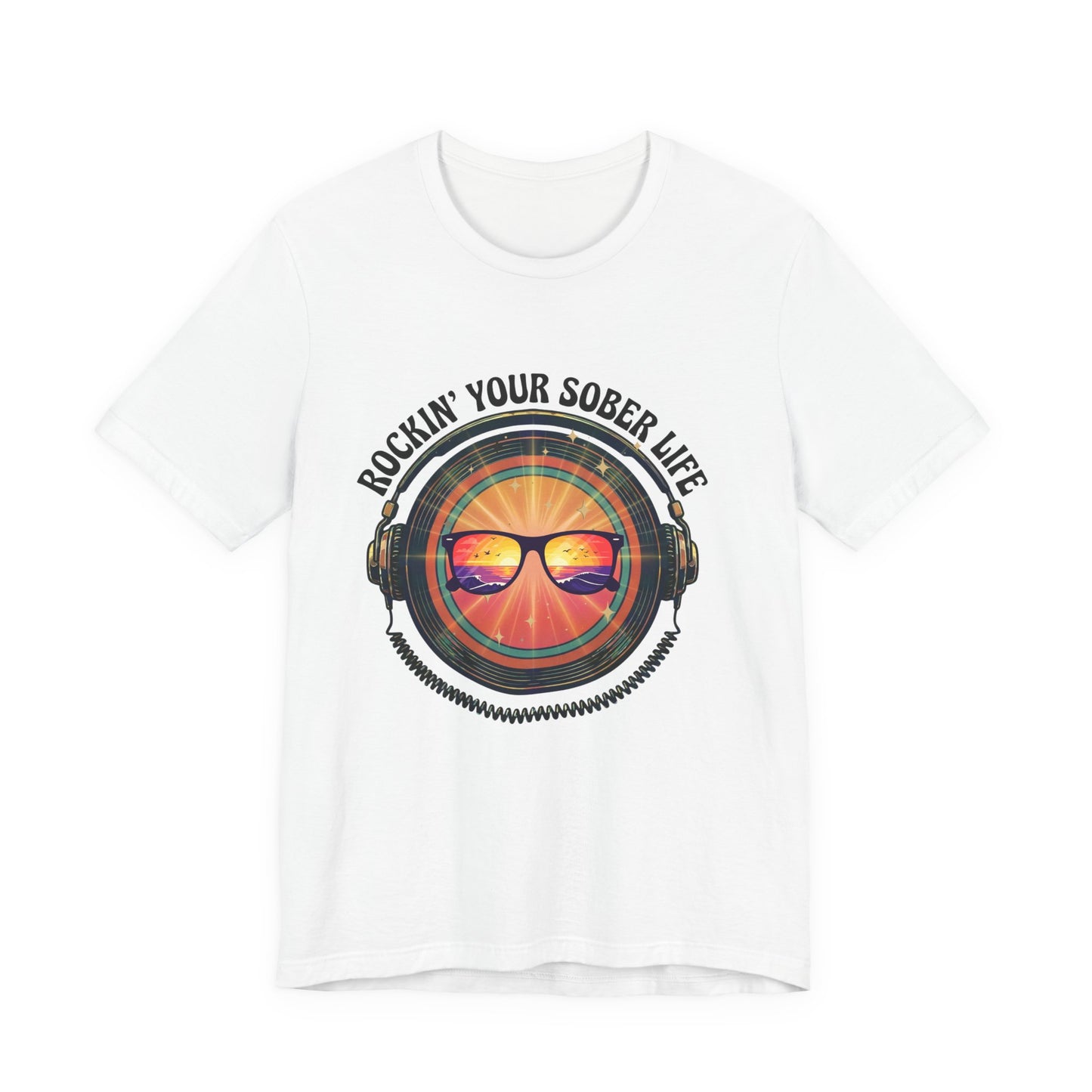 Rockin' Your Sober Life - Mirrored Glasses | Vintage Vinyl Design