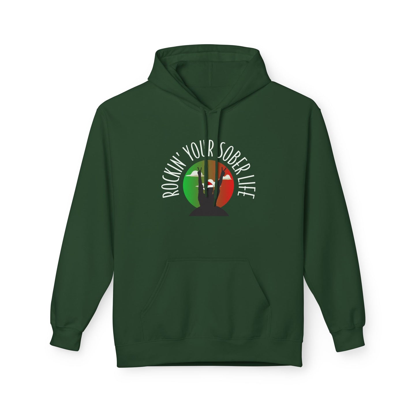Rockin' Your Sober Life Hoodie with Clouds
