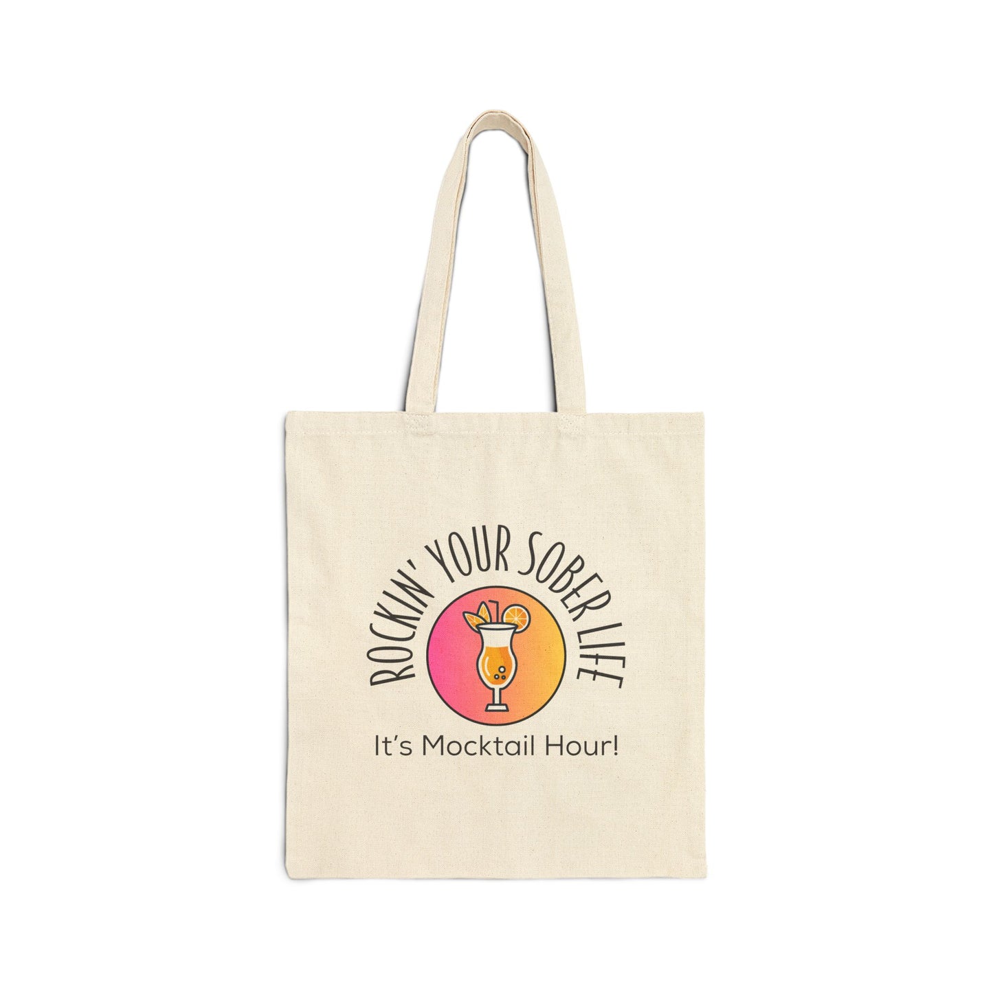 Mocktail Hour Cotton Canvas Tote Bag  (Sunset)