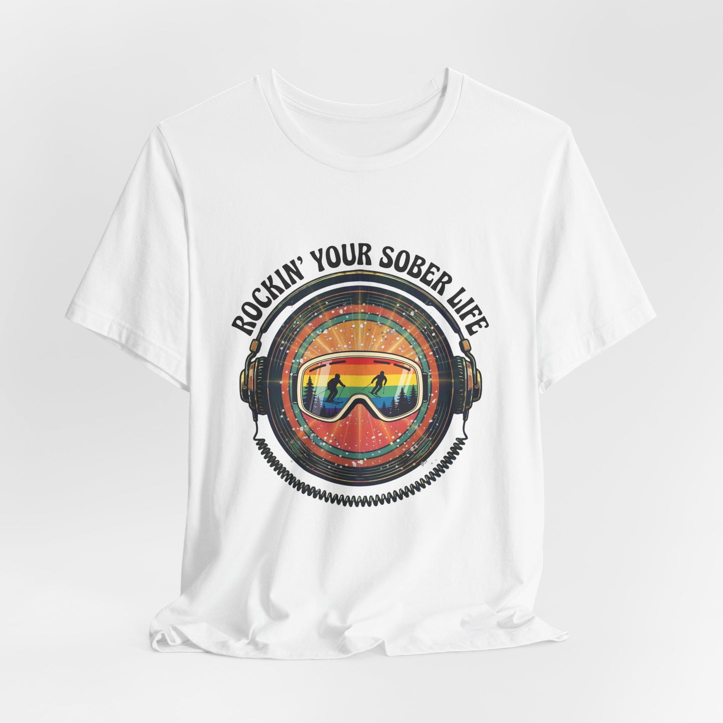 Rock Your Sober Life on the Slopes - Rainbow Goggle Design