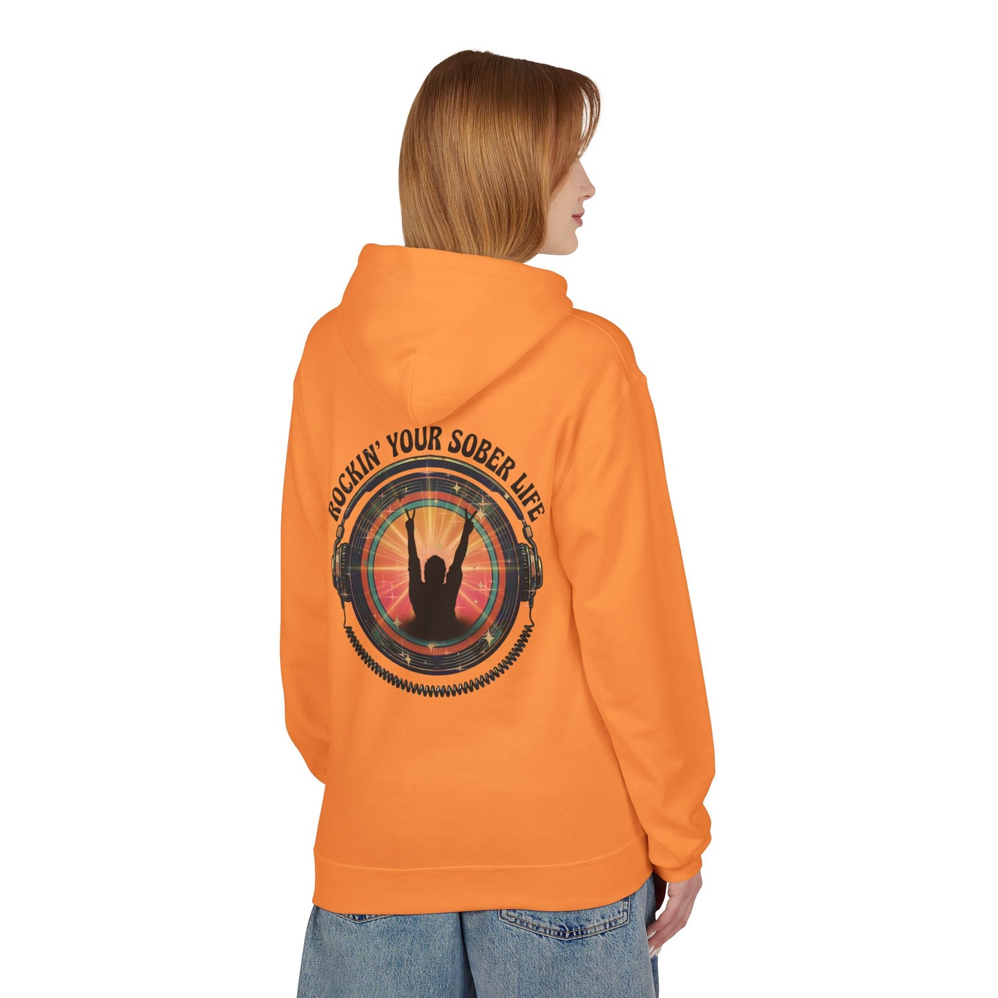 Rockin' Your Sober Life - Original Edition | Vintage Vinyl Design - Hoodie