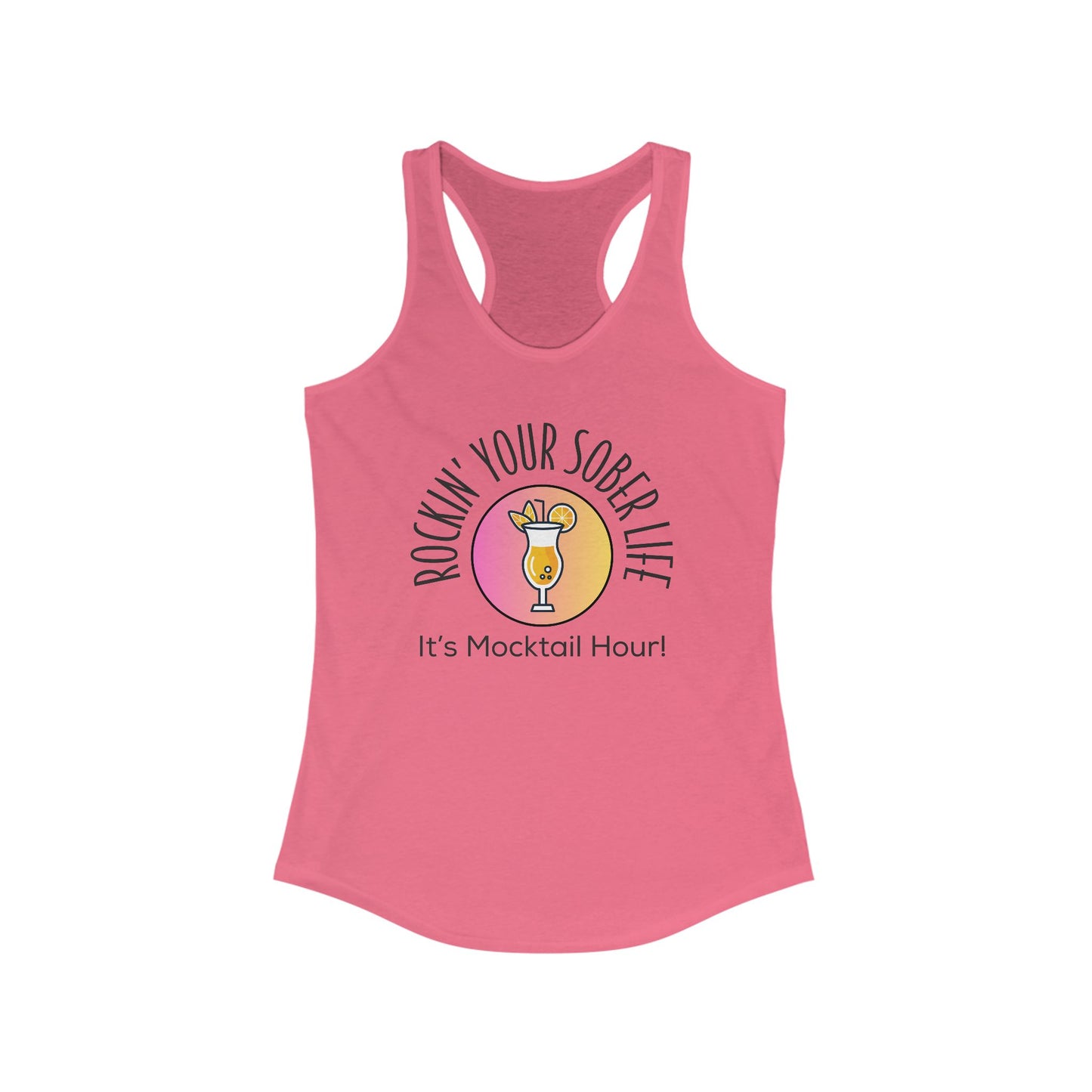 Women's "Mocktail Hour" Racerback Tank (Sunset)