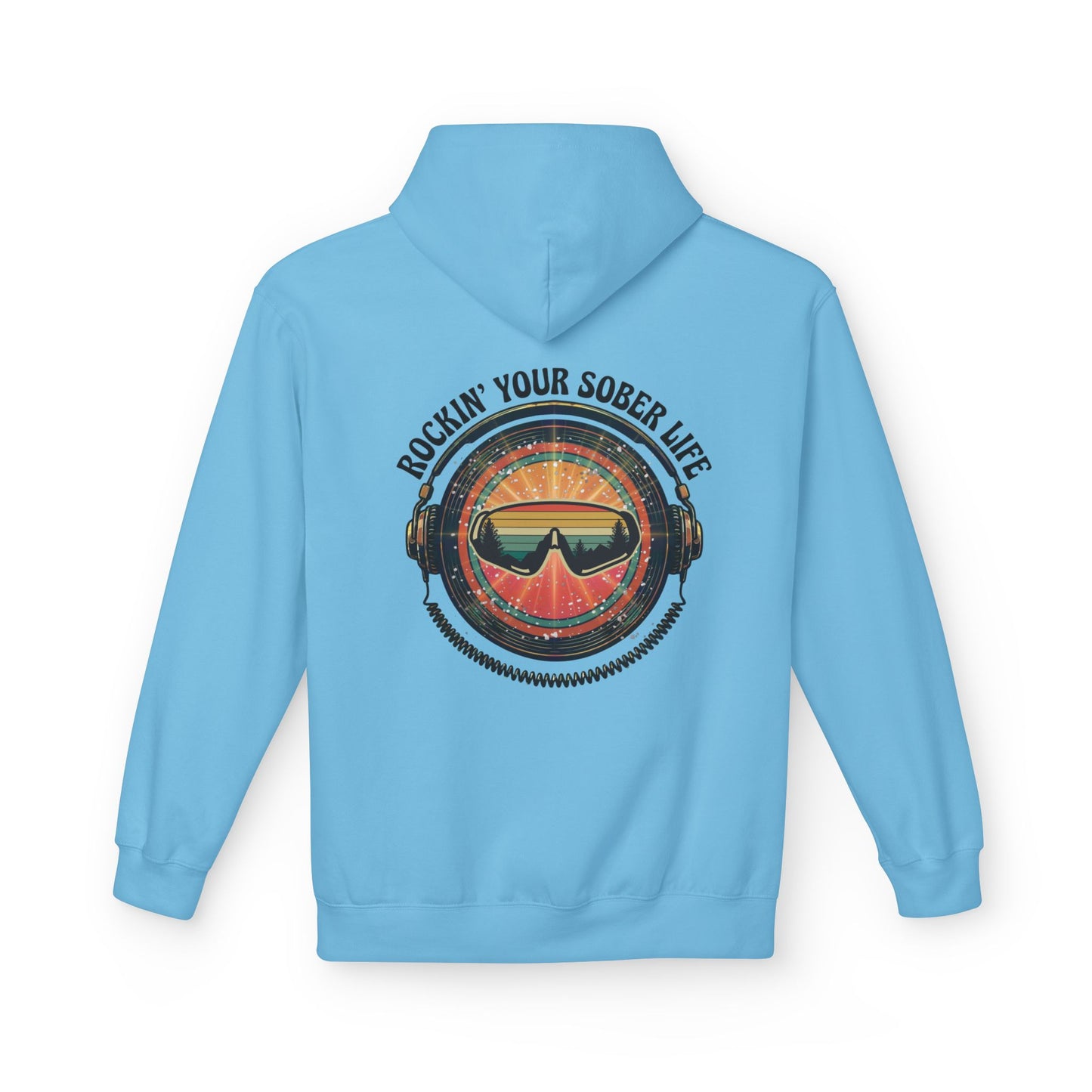 Rock Your Sober Life on the Slopes - Retro Goggle Design - Hoodie