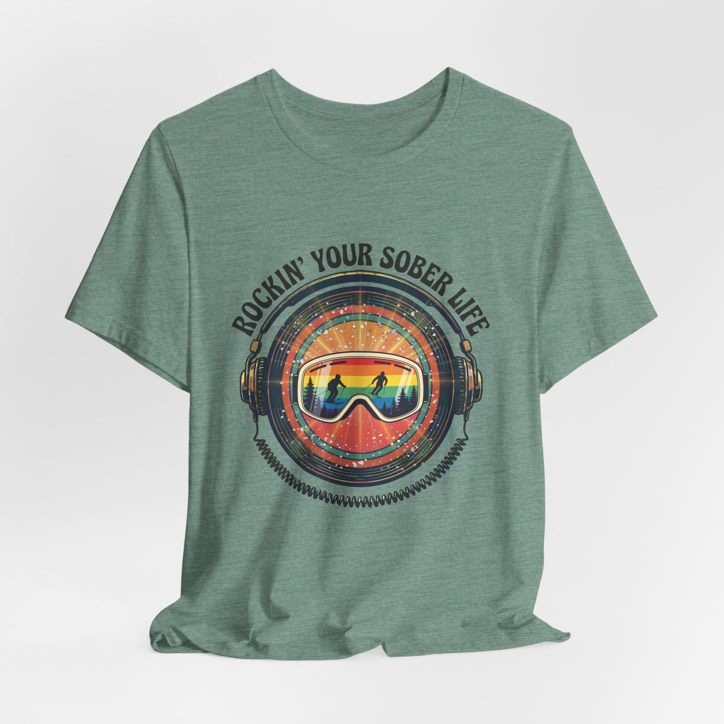 Rock Your Sober Life on the Slopes - Rainbow Goggle Design