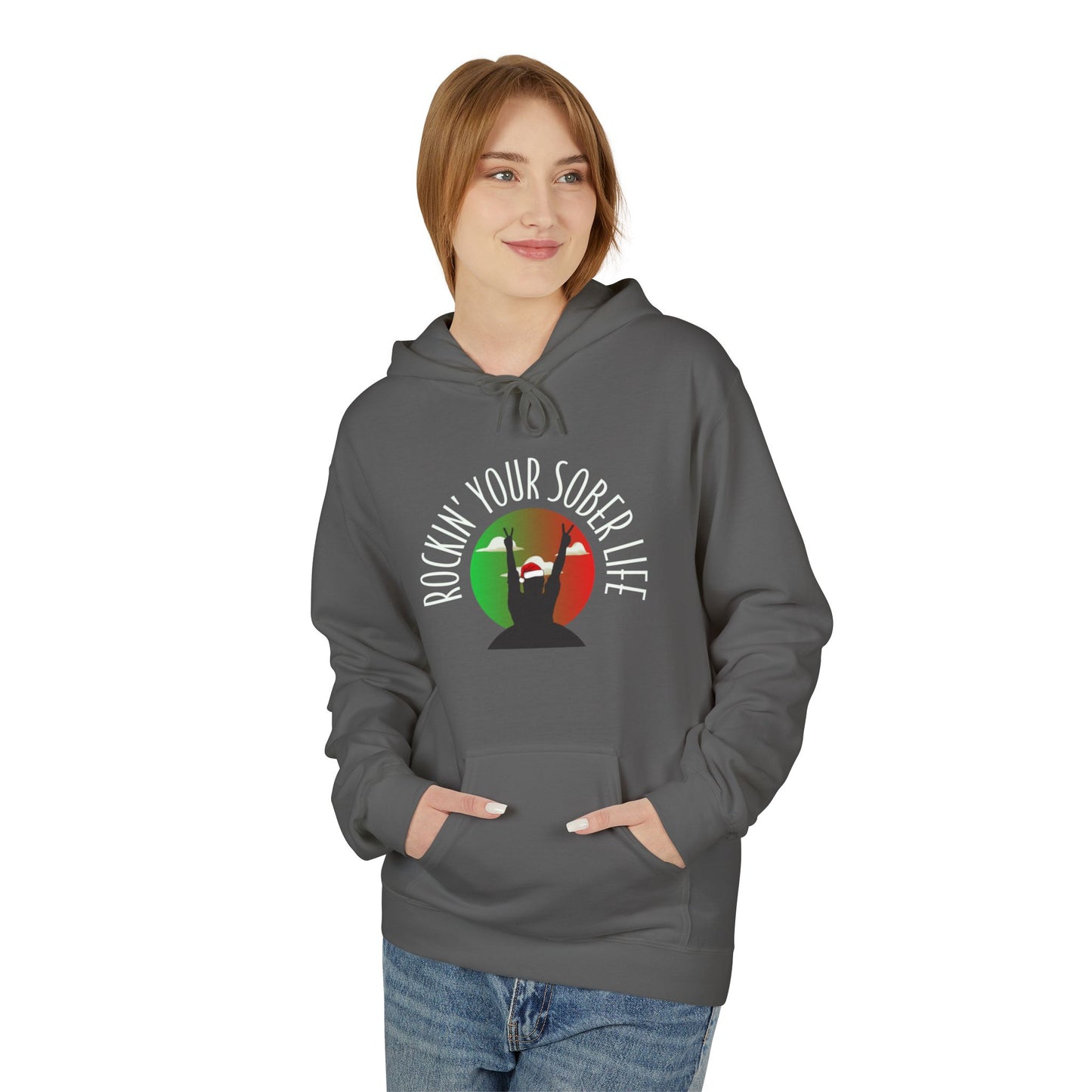 Rockin' Your Sober Life Hoodie with Clouds