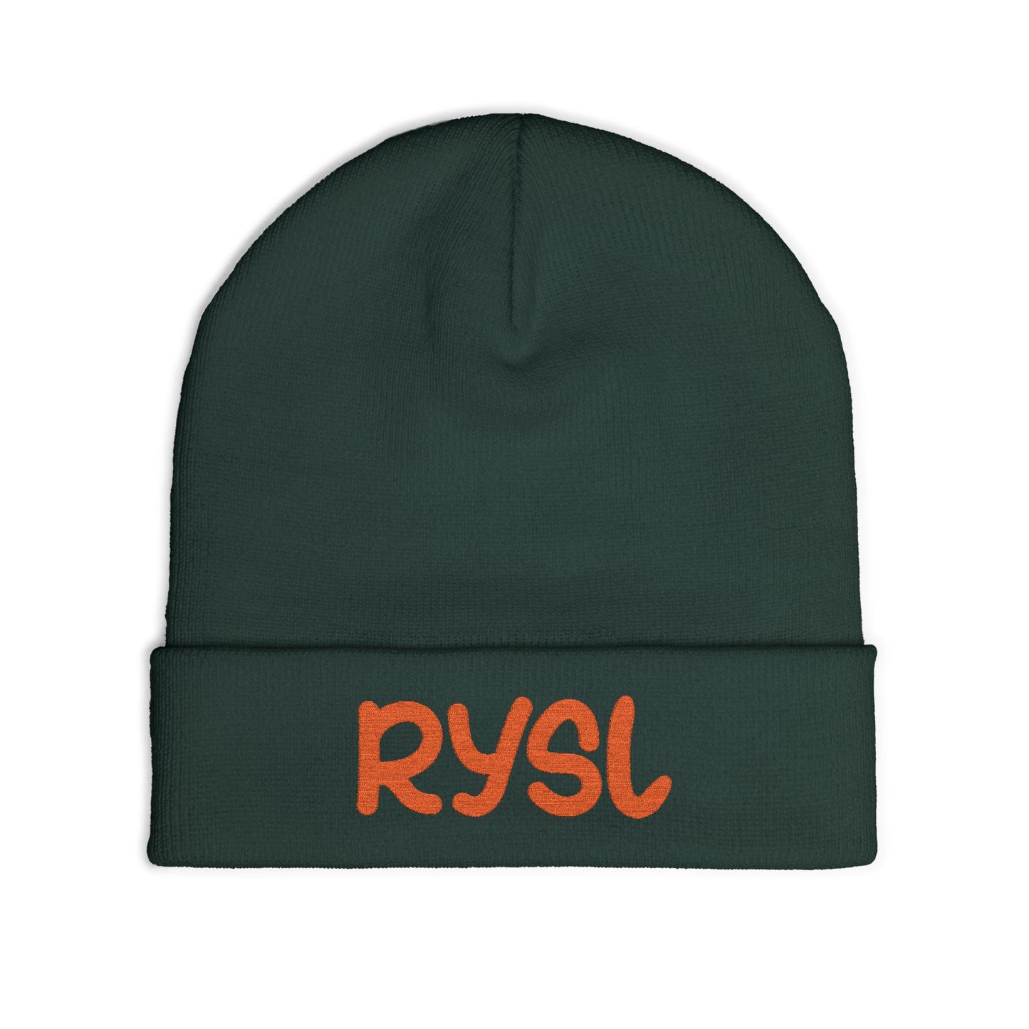 Cozy RYSL Knit Beanie with Embroidery