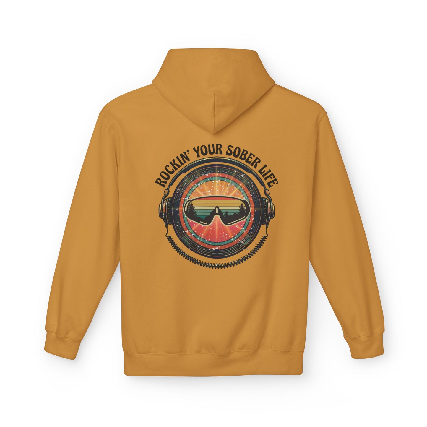 Rock Your Sober Life on the Slopes - Retro Goggle Design - Hoodie