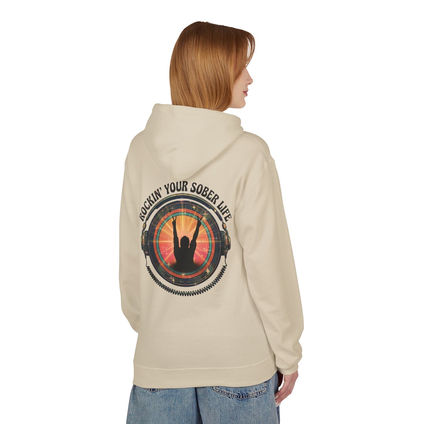 Rockin' Your Sober Life - Original Edition | Vintage Vinyl Design - Hoodie