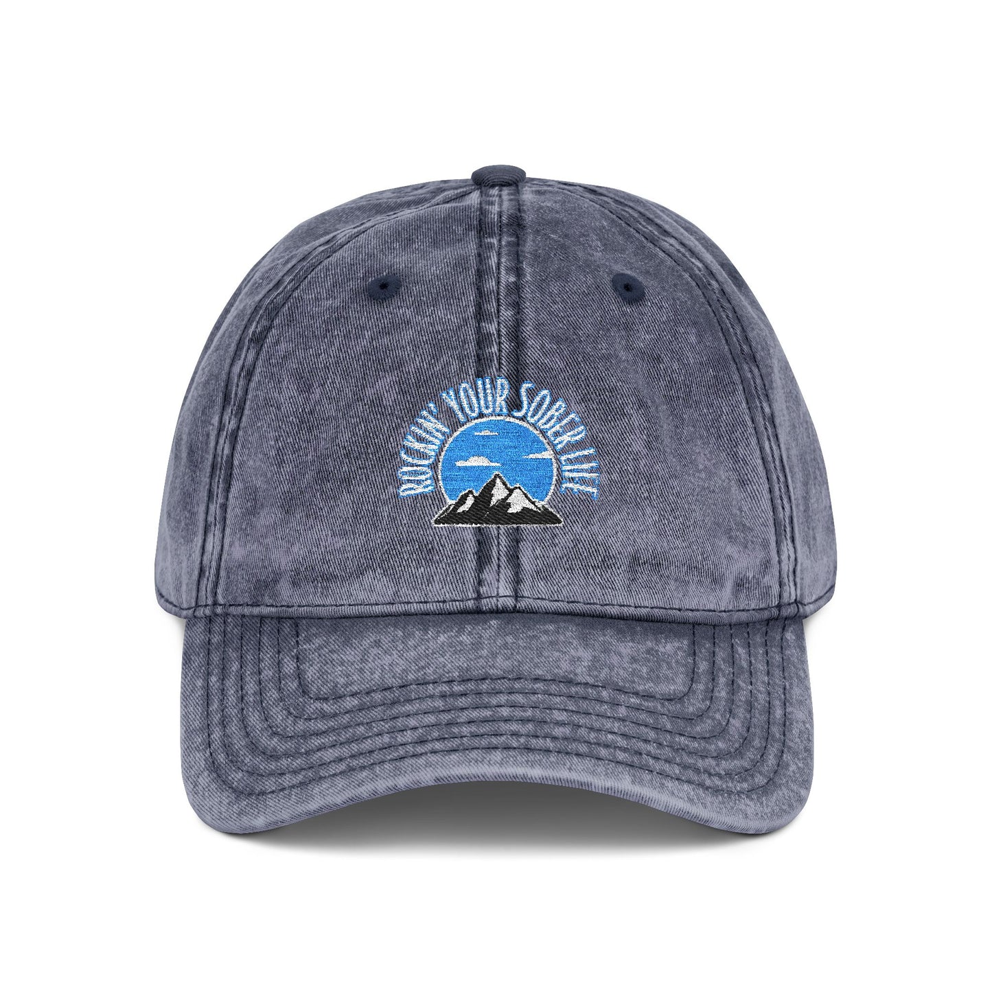 Mountain Mindset Vintage Embroidered Cap (Teal)