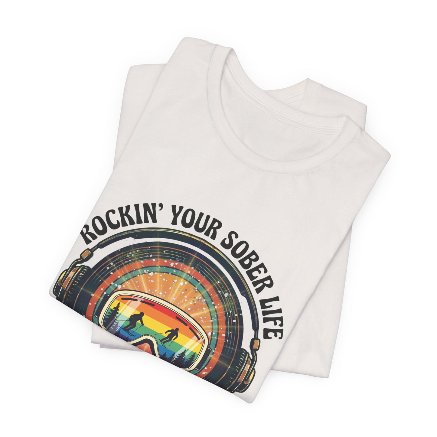 Rock Your Sober Life on the Slopes - Rainbow Goggle Design