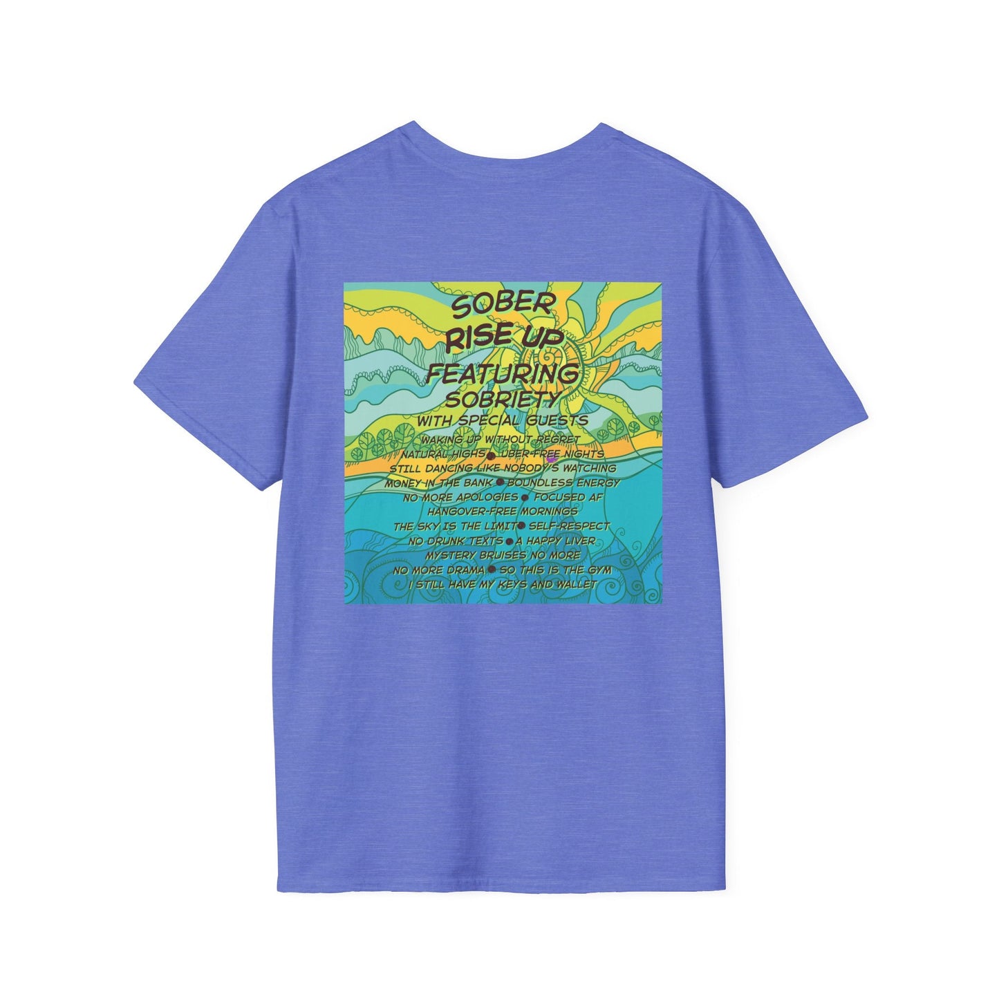 Sober Rise Up Tee – Featuring Sobriety (Limited Edition Tour Design - Sun-n-Waves)