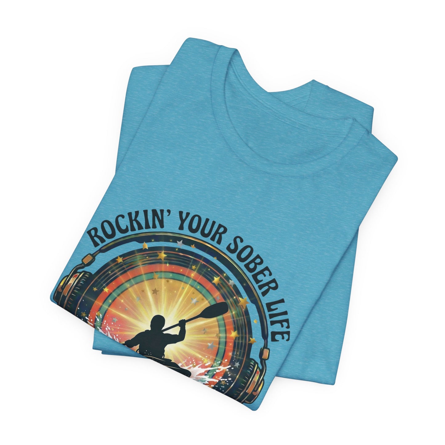 Rockin' Your Sober Life - Whitewater Kayaking Edition | Vintage Vinyl Design