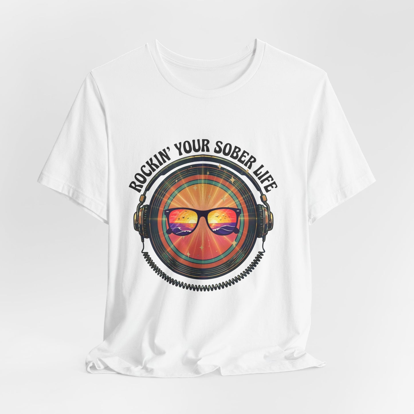 Rockin' Your Sober Life - Mirrored Glasses | Vintage Vinyl Design