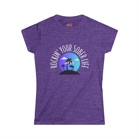 "Beach Life" Women's Softstyle Tee (Chillwave)
