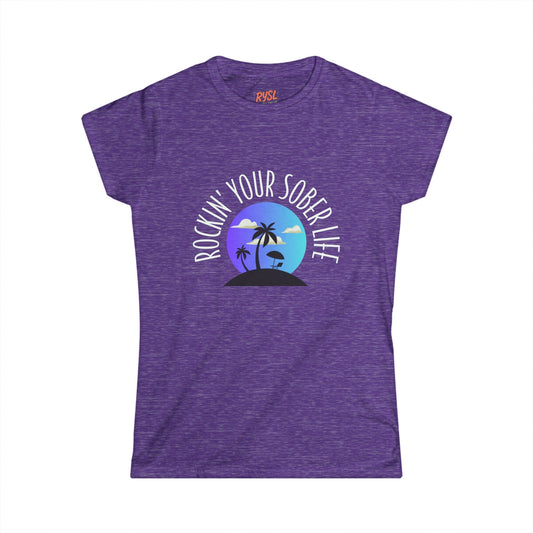 "Beach Life" Women's Softstyle Tee (Chillwave)