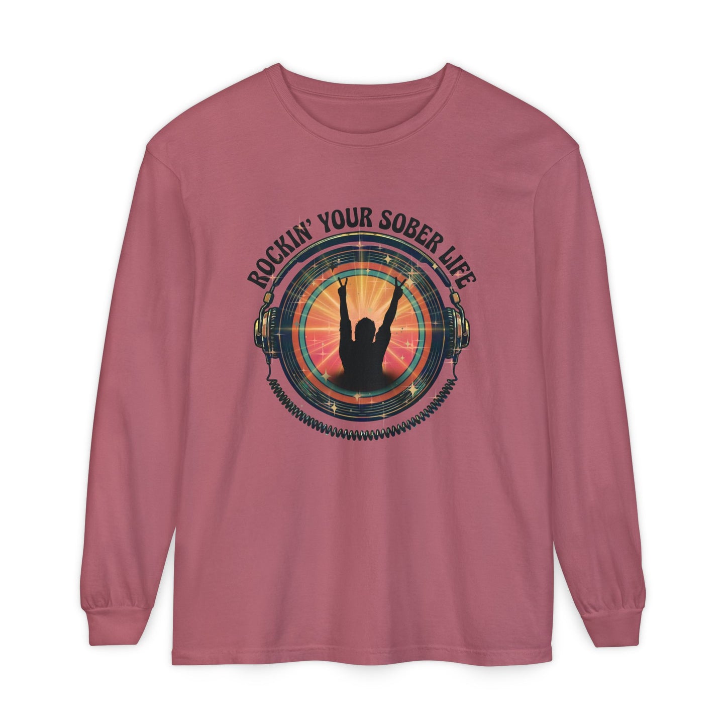 Rockin' Your Sober Life - Original Edition | Vintage Vinyl Design - LS Tee