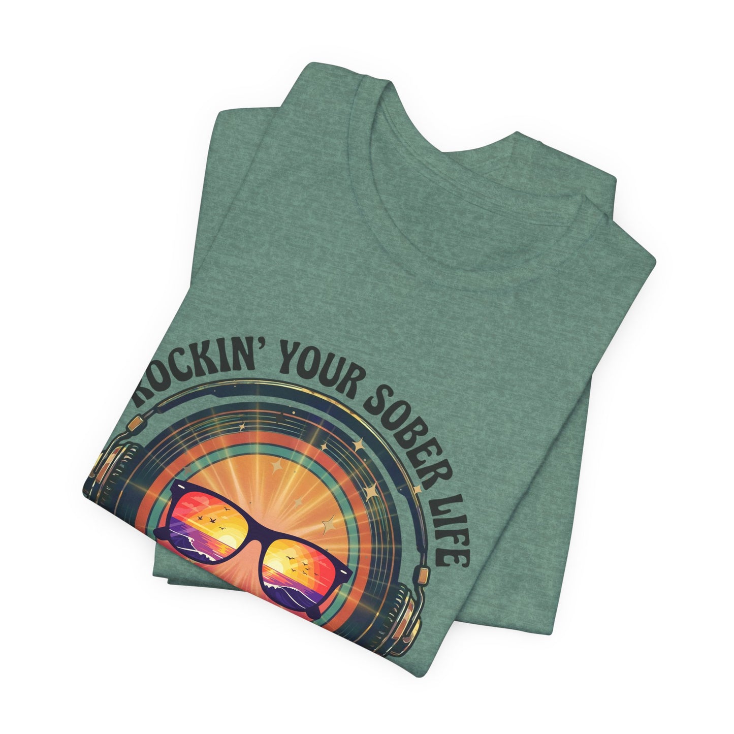 Rockin' Your Sober Life - Mirrored Glasses | Vintage Vinyl Design