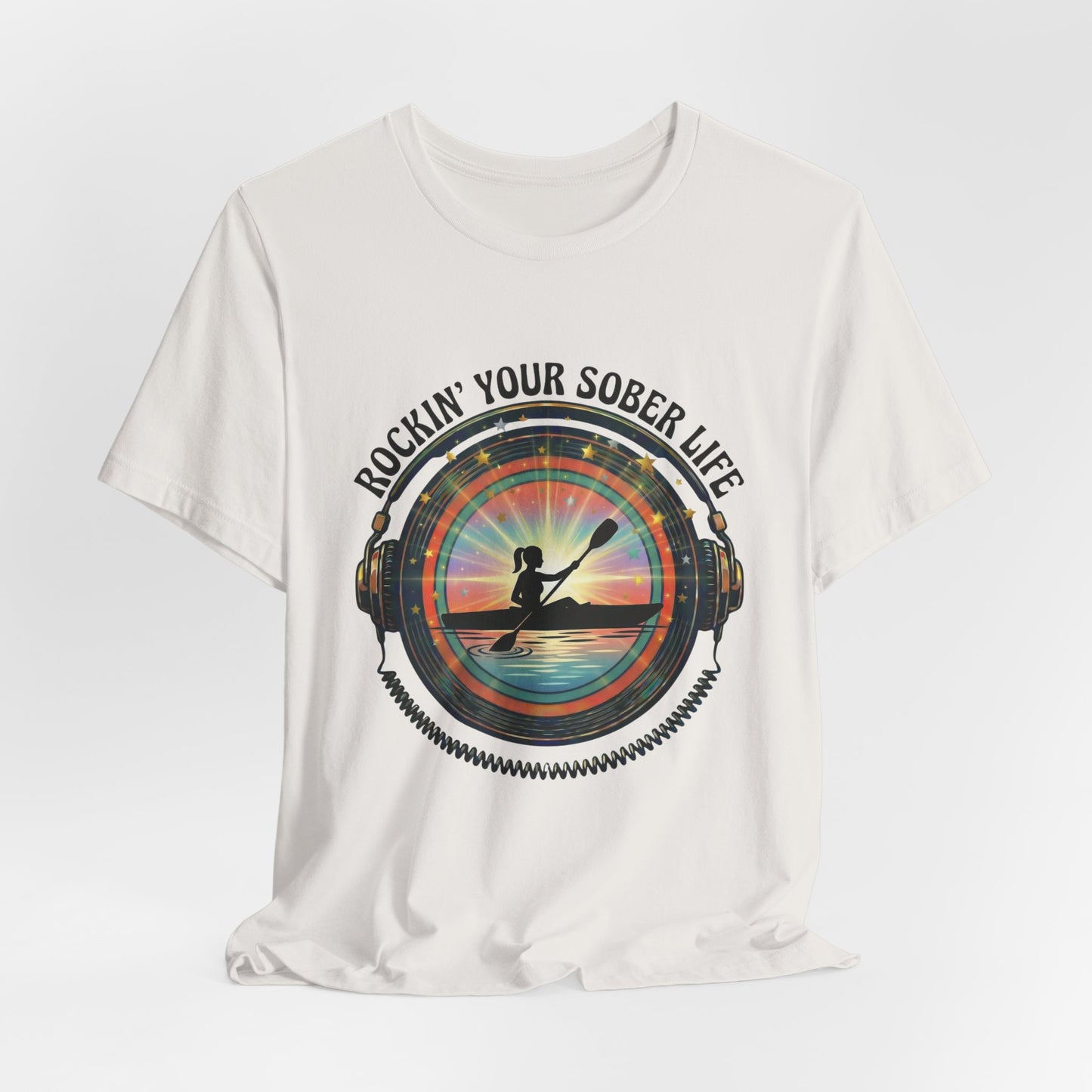 Rockin' Your Sober Life - Women's Kayaking Edition | Sunset Vinyl Design