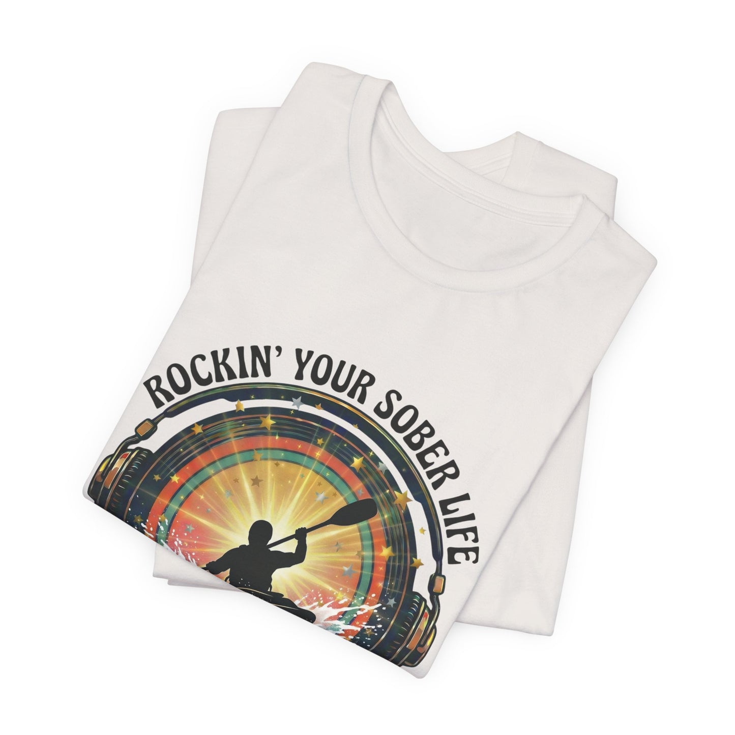 Rockin' Your Sober Life - Whitewater Kayaking Edition | Vintage Vinyl Design