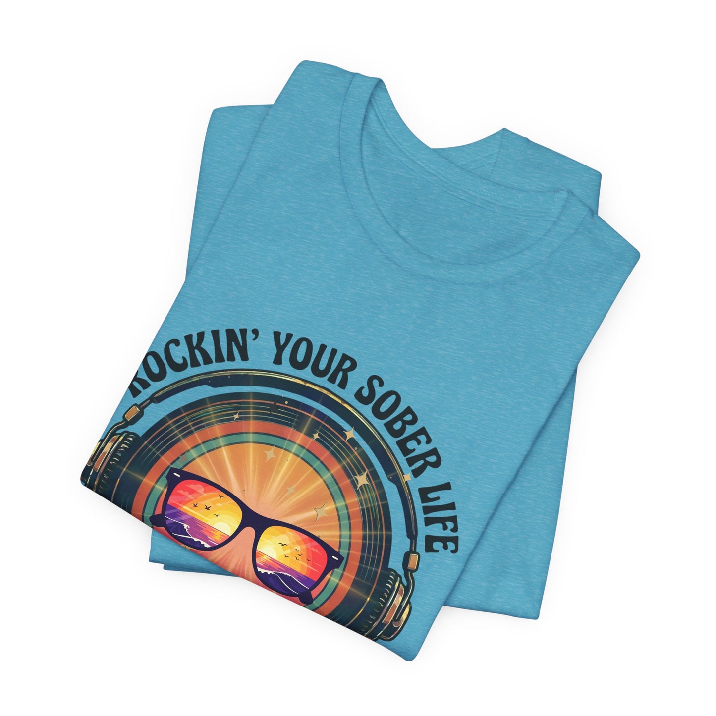 Rockin' Your Sober Life - Mirrored Glasses | Vintage Vinyl Design