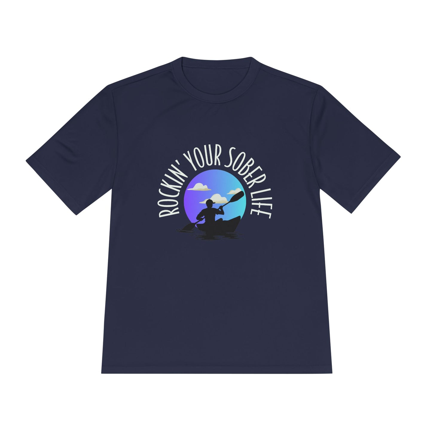 “Kayak Vibes” Unisex Moisture Wicking Tee (Chillwave)