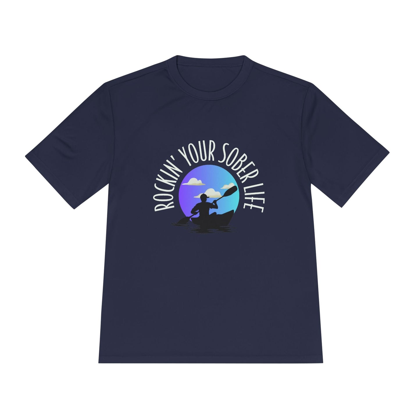 “Kayak Vibes” Unisex Moisture Wicking Tee (Chillwave)
