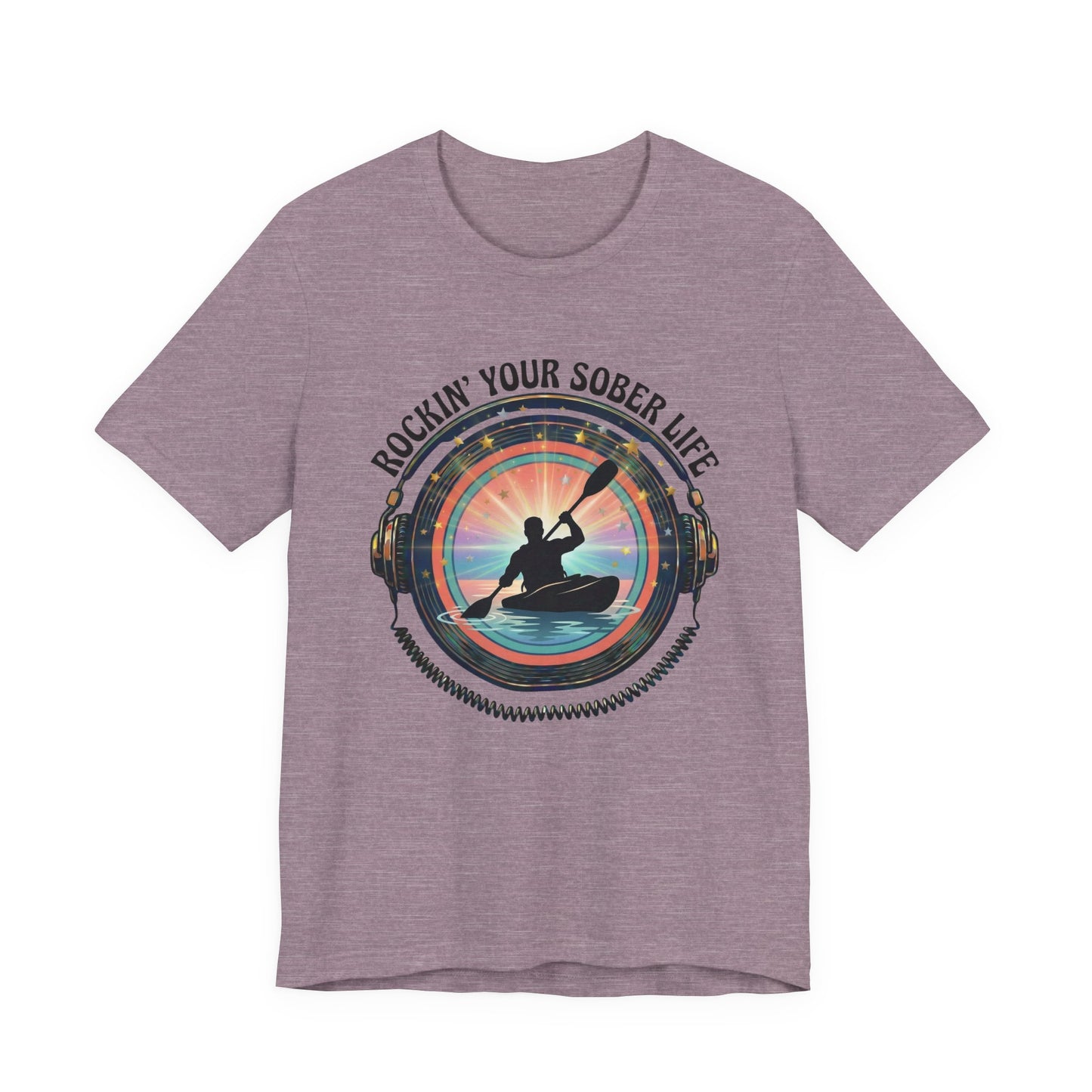 Rockin' Your Sober Life - Men's Kayaking Edition | Sunset Vinyl Design