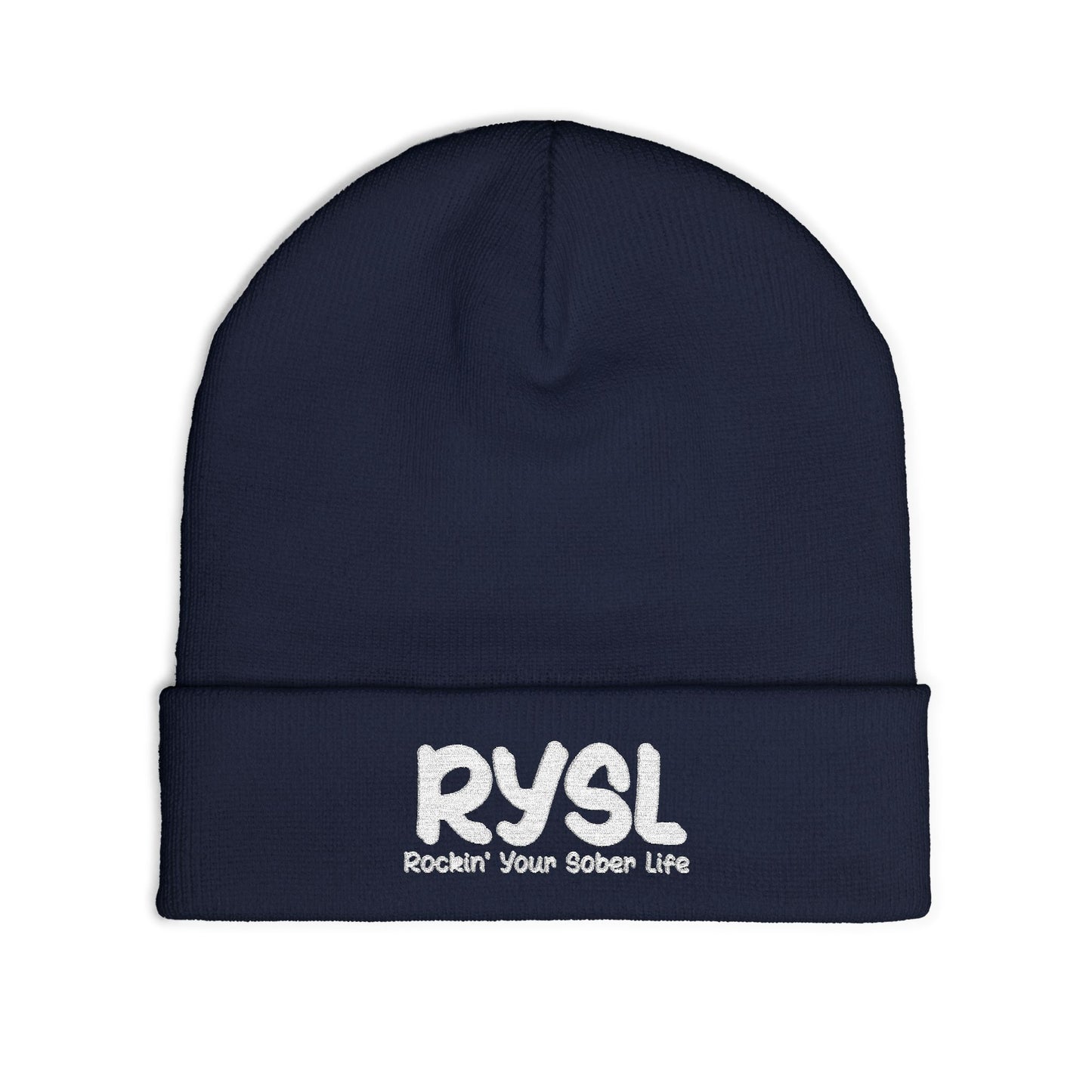 Copy of Cozy RYSL Knit Beanie with Embroidery (Teal)