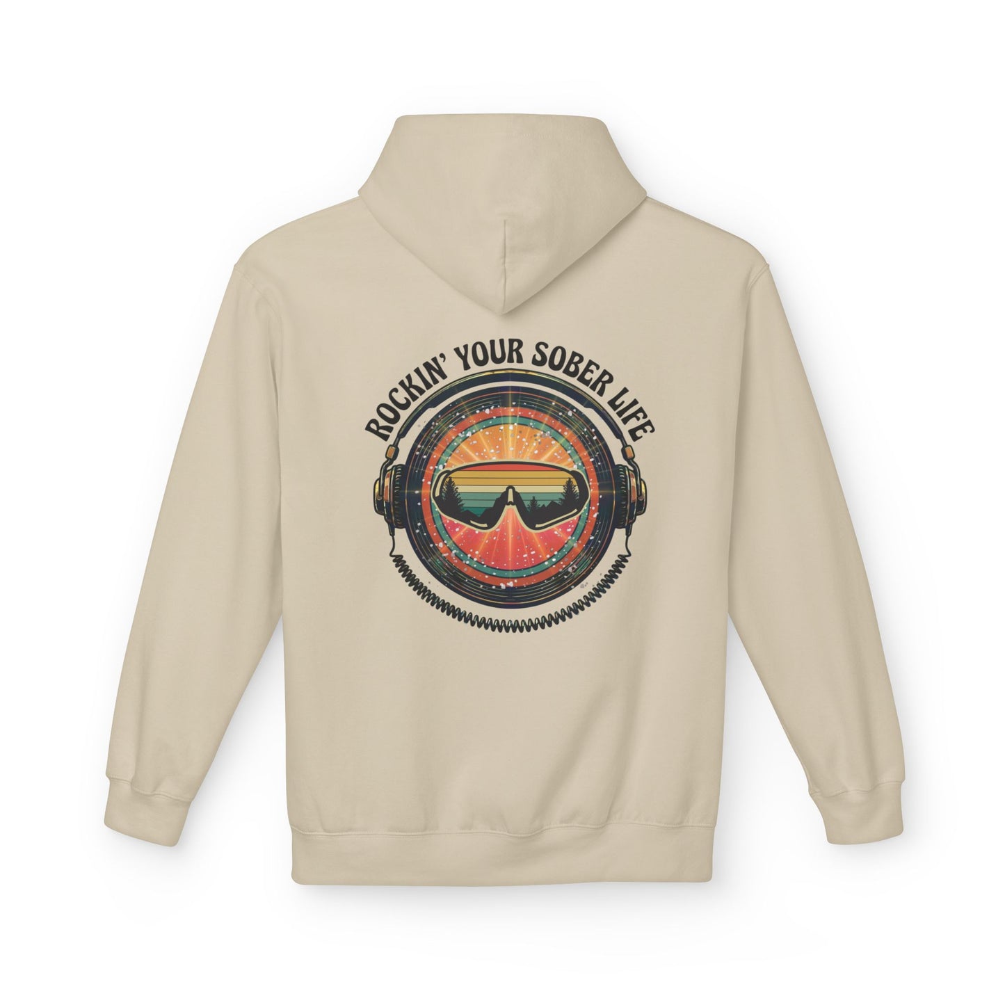 Rock Your Sober Life on the Slopes - Retro Goggle Design - Hoodie