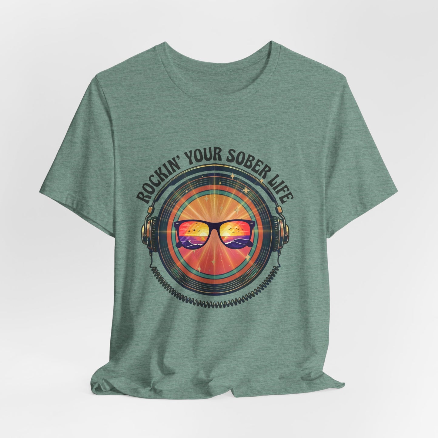 Rockin' Your Sober Life - Mirrored Glasses | Vintage Vinyl Design