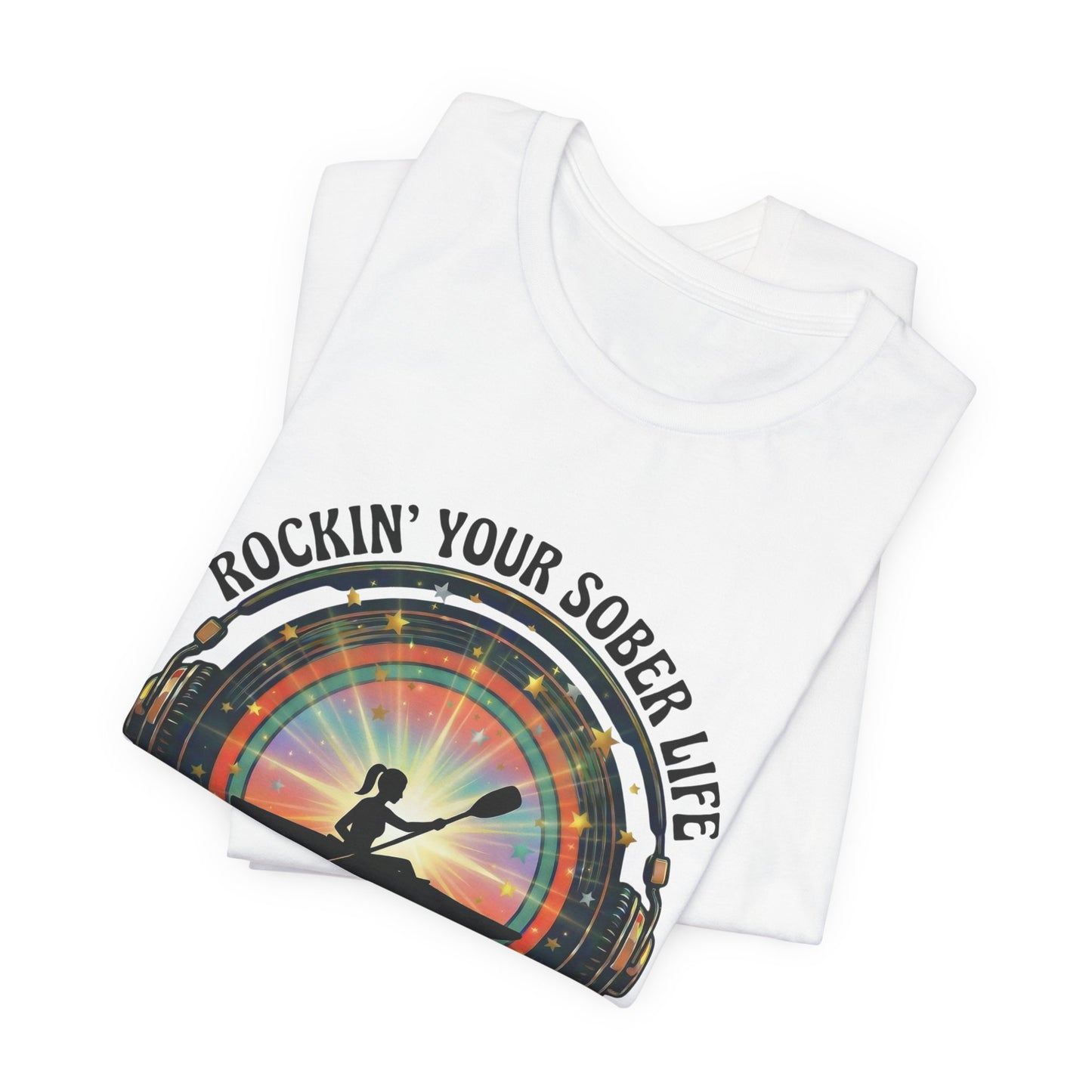 Rockin' Your Sober Life - Women's Kayaking Edition | Sunset Vinyl Design