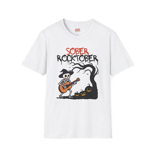Sober Rocktober Tee – Spooky Season, Sober Style