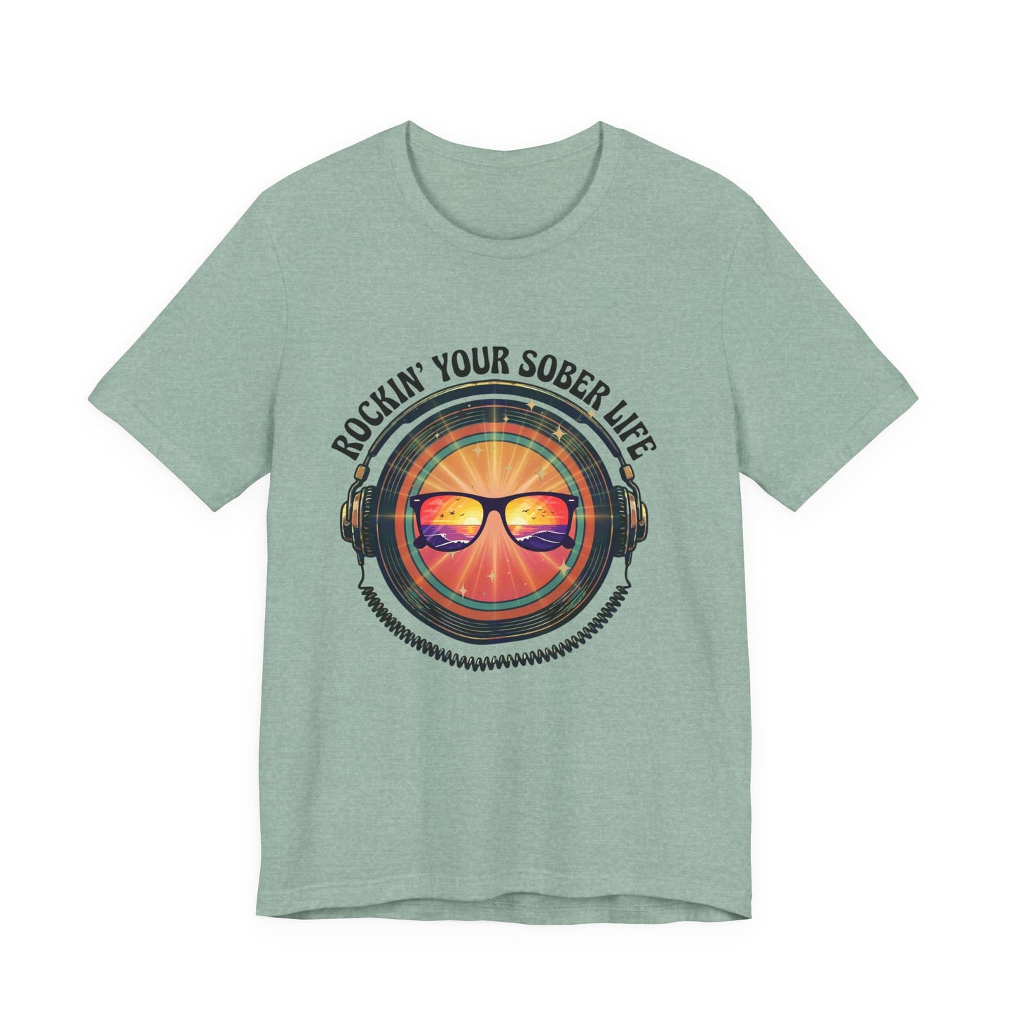 Rockin' Your Sober Life - Mirrored Glasses | Vintage Vinyl Design