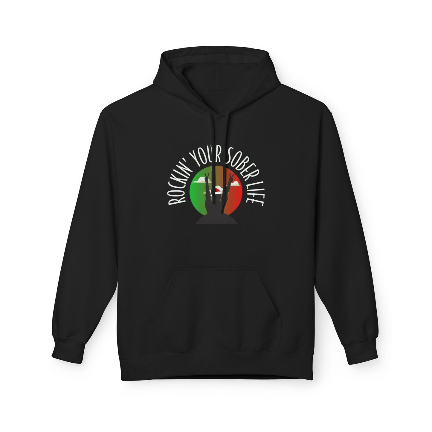 Rockin' Your Sober Life Hoodie with Clouds