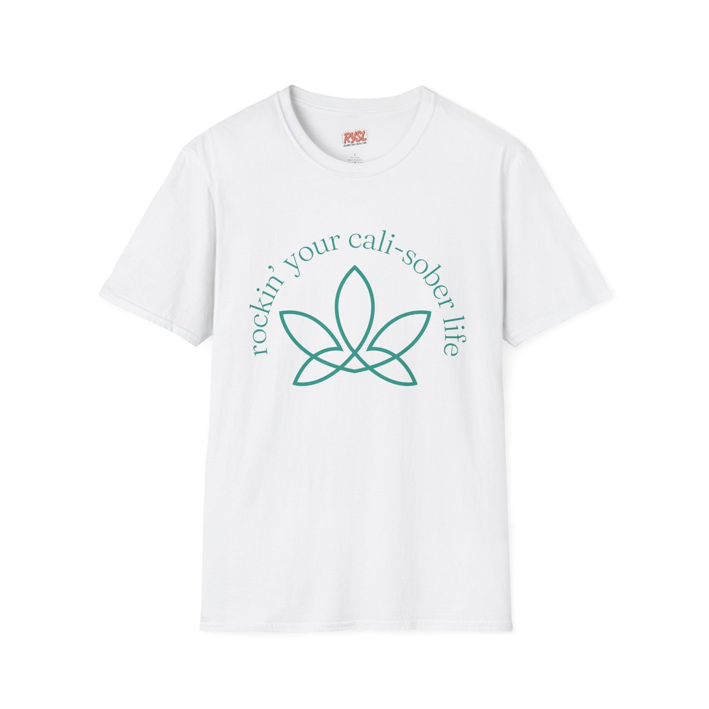 Cali-Sober Vibes Leaf Design Tee – Rockin’ Your Cali-Sober Life